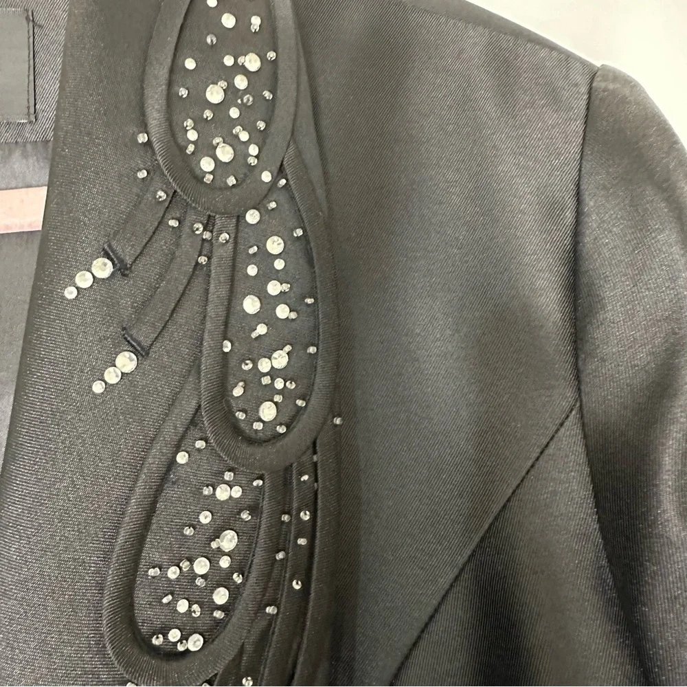 Moshita black embellished blazer jacket - Picture 9 of 14